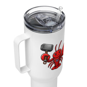OpenClaw Iceland Travel mug with a handle